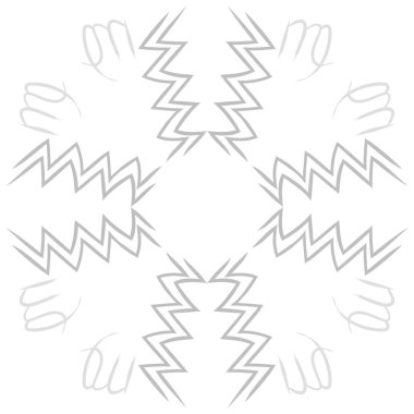 Soyut basit kaligrafi dikişsiz desen