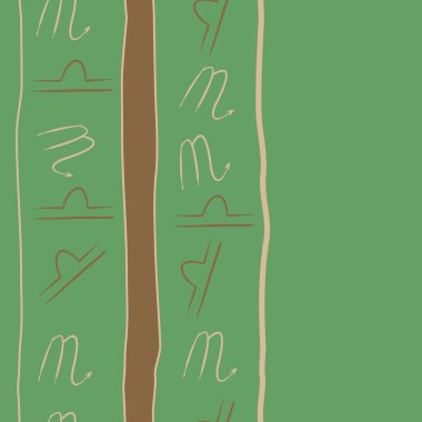 Soyut basit kaligrafi dikişsiz desen