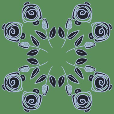 Soyut basit güller ile dikişsiz desen