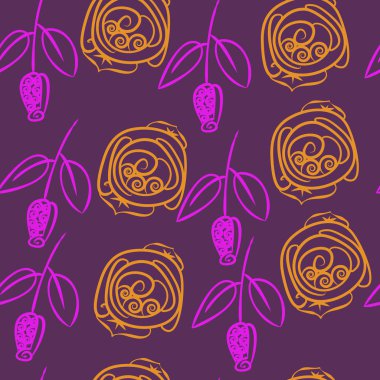 Soyut basit güllerin kusursuz deseni