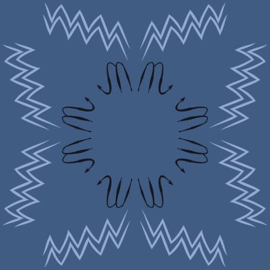 Soyut basit kaligrafi dikişsiz desen