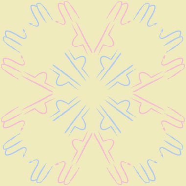 Soyut basit kaligrafi dikişsiz desen