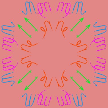 Soyut basit kaligrafi dikişsiz desen