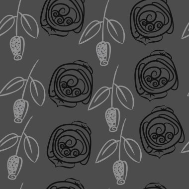 Soyut basit güllerin kusursuz deseni