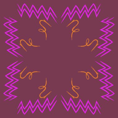 Soyut basit kaligrafi dikişsiz desen