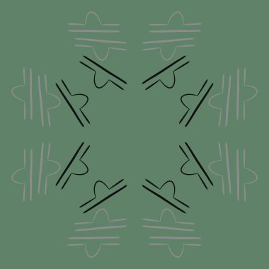 Soyut basit kaligrafi dikişsiz desen