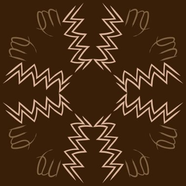 Soyut basit kaligrafi dikişsiz desen