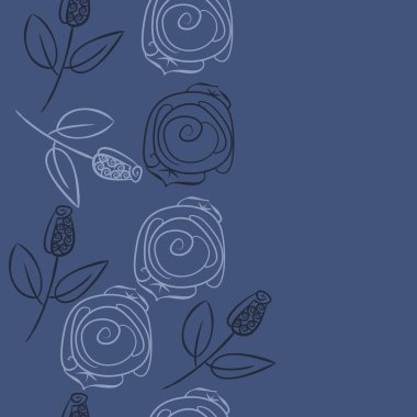 Soyut basit güllerin kusursuz deseni