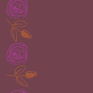 Soyut basit çiçeklerin kusursuz deseni