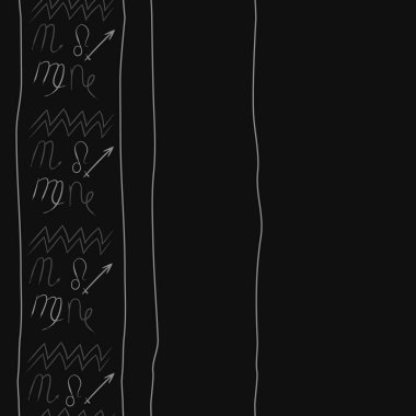 Soyut basit kaligrafi ve dalgaların kusursuz deseni