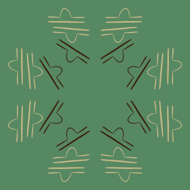 Soyut basit kaligrafi dikişsiz desen