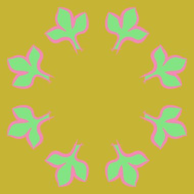 Soyut basit yaprakların kusursuz deseni