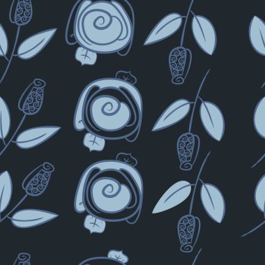 Soyut basit güllerin kusursuz deseni