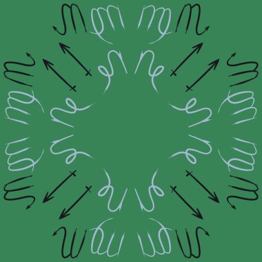 Soyut basit kaligrafi dikişsiz desen