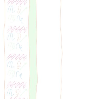 Soyut basit kaligrafi ve dalgaların kusursuz deseni