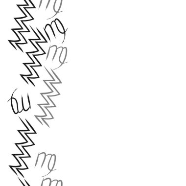  burçlar, doodle, akrep, kopya alanı desen. 