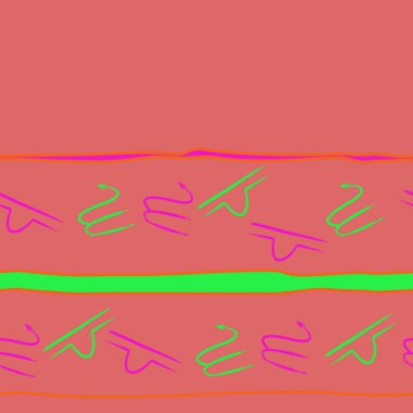 Soyut basit kaligrafi dikişsiz desen