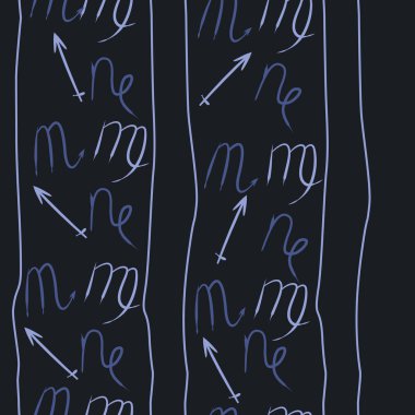 Akrep burçları şarkı lar, arka planda karalamalar