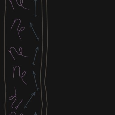 Soyut basit kaligrafi dikişsiz desen