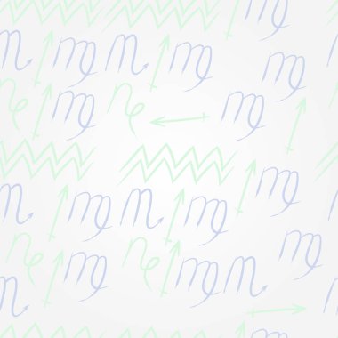 Soyut basit kaligrafi dikişsiz desen