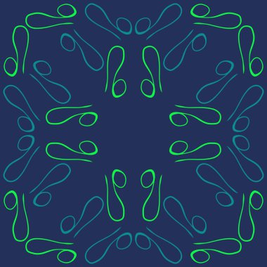 Soyut basit kaligrafi dikişsiz desen