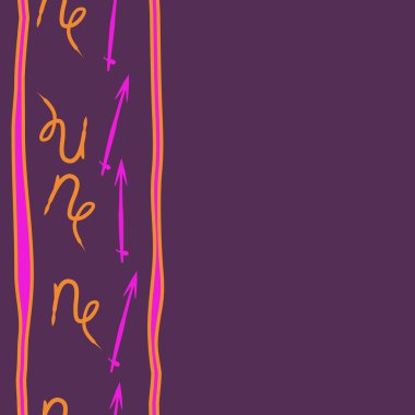 Soyut basit okve kaligrafi dikişsiz desen