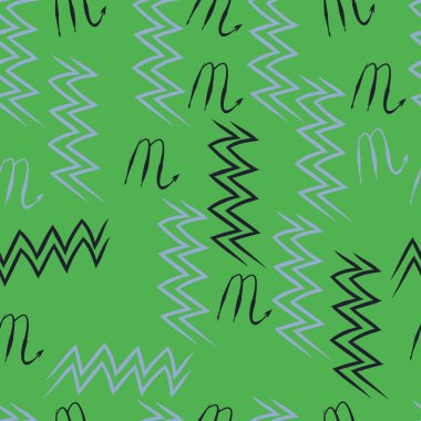 Soyut basit kaligrafi dikişsiz desen