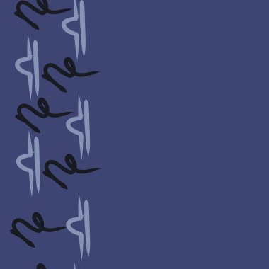 Soyut basit kaligrafi dikişsiz desen