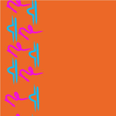 Soyut basit kaligrafi dikişsiz desen