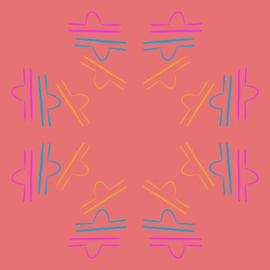 Soyut basit kaligrafi dikişsiz desen