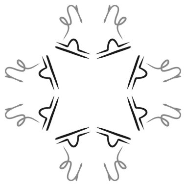 Soyut basit kaligrafi dikişsiz desen