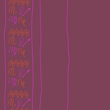 Soyut basit kaligrafi ve dalgaların kusursuz deseni