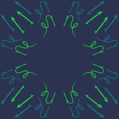 Soyut basit kaligrafi ve okların kusursuz deseni