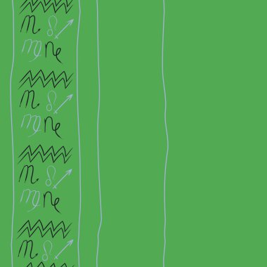 Soyut basit kaligrafi ve dalgaların kusursuz deseni