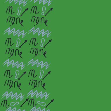 Soyut basit kaligrafi dikişsiz desen