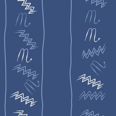 Soyut basit kaligrafi dikişsiz desen