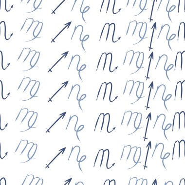 Soyut basit kaligrafi dikişsiz desen