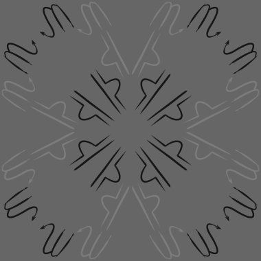 Soyut basit kaligrafi dikişsiz desen