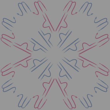 Soyut basit kaligrafi dikişsiz desen