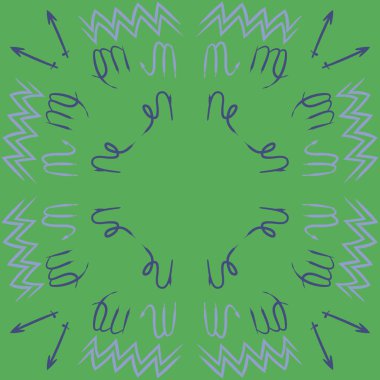 Soyut basit kaligrafi dikişsiz desen