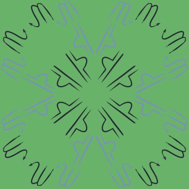 Soyut basit kaligrafi dikişsiz desen