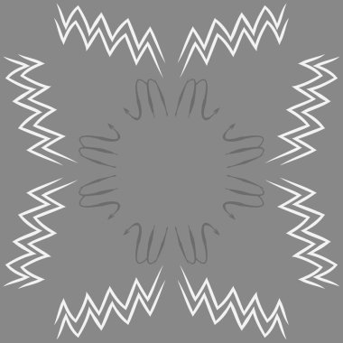 Soyut basit kaligrafi dikişsiz desen