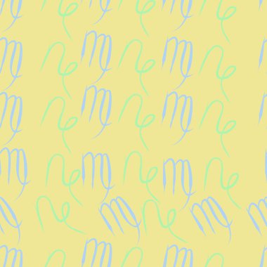 Soyut basit kaligrafi dikişsiz desen