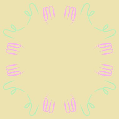 Soyut basit kaligrafi dikişsiz desen