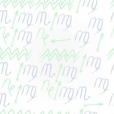 Soyut basit kaligrafi dikişsiz desen