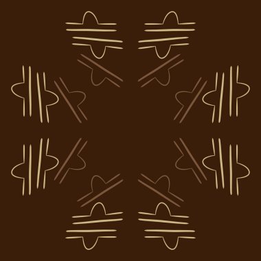 Soyut basit kaligrafi dikişsiz desen