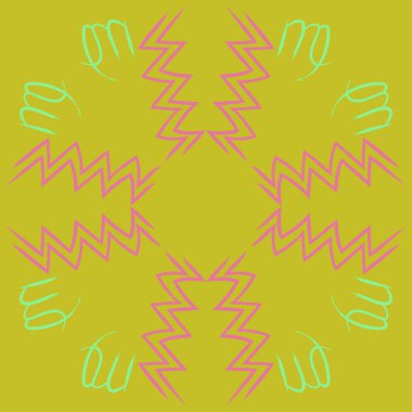 Soyut basit kaligrafi dikişsiz desen