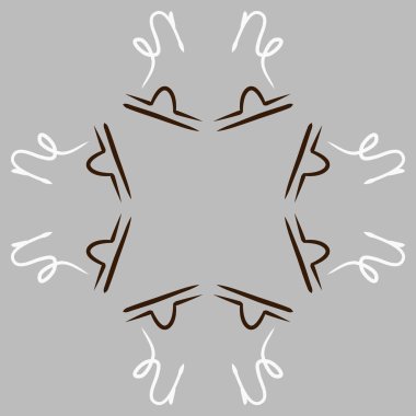 Soyut basit kaligrafi dikişsiz desen