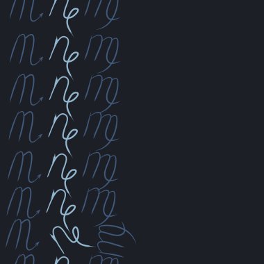  burçlar, doodle, akrep, kopya alanı desen. 