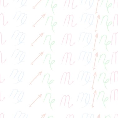 Soyut basit kaligrafi dikişsiz desen